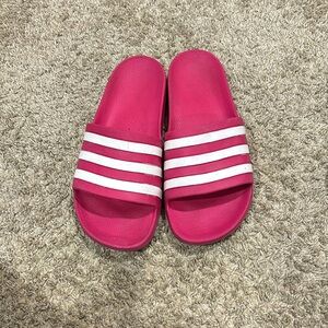 adidas Adilette Aqua Slides Pink/White